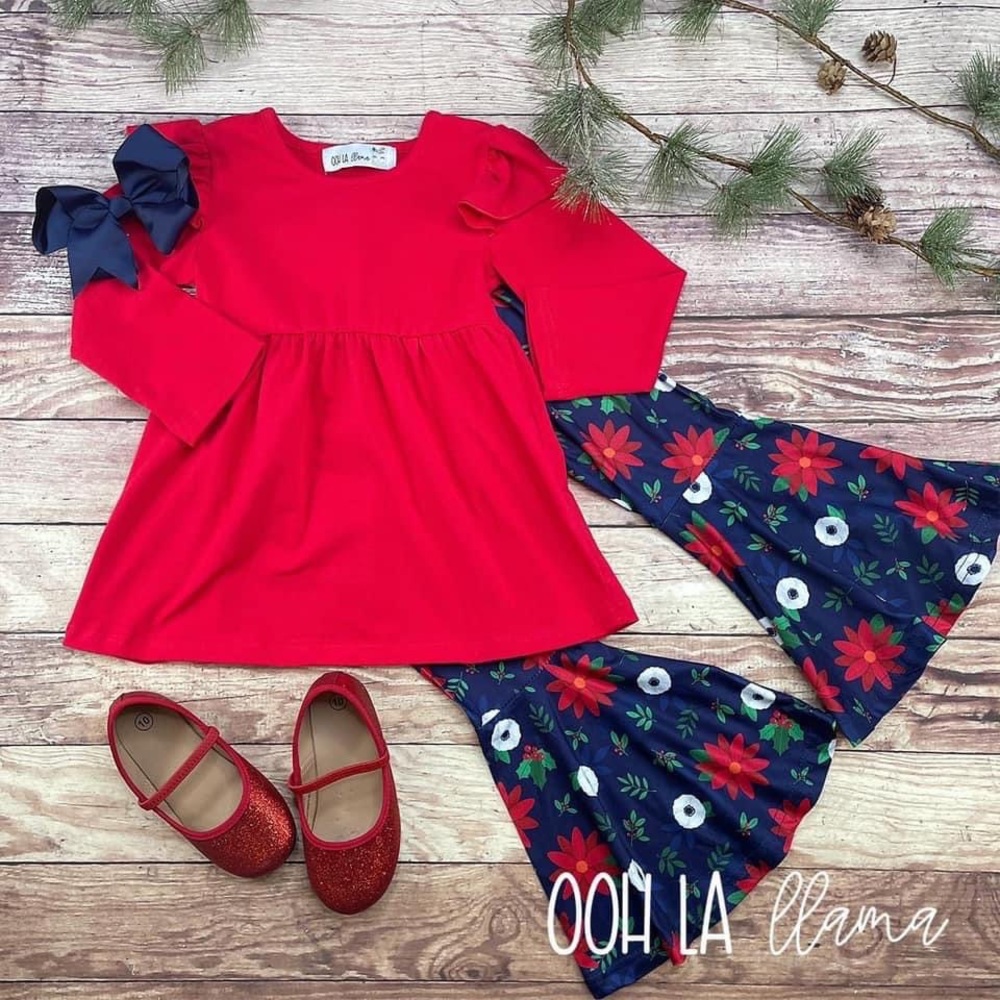 Ooh la llama Christmas pant set